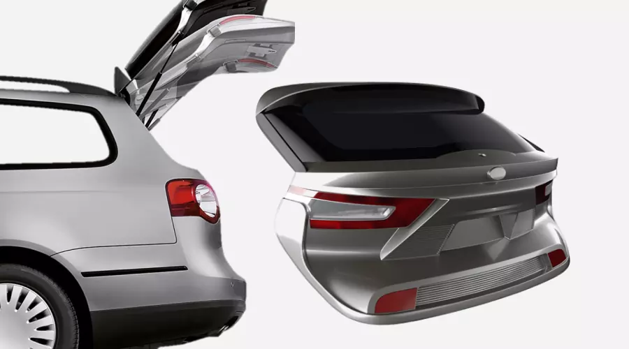 Project - Car tail gate design - BIW closers - Catia/NX